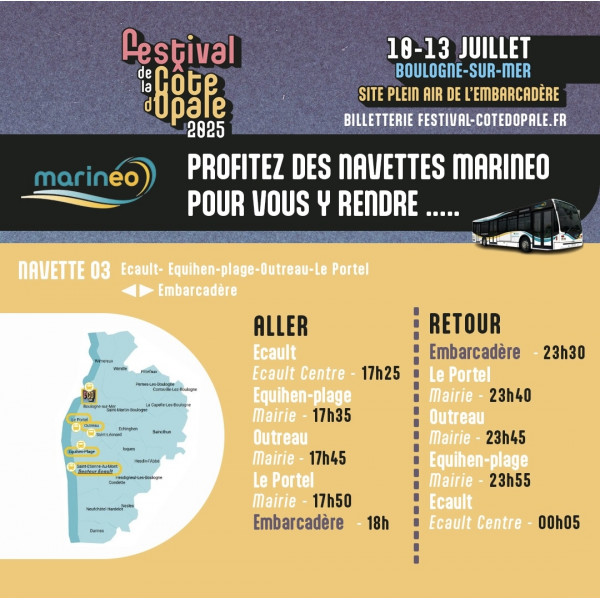 NAVETTE 03 - VEN. 11/07/25 - ST ETIENNE AU MONT - EQUIHEN-PLAGE - LE PORTEL - OUTREAU - EMBARCADÈRE